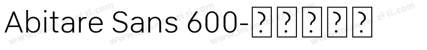 Abitare Sans 600字体转换